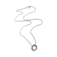David Yurman Yellow Gold & Sterling Silver Crossover Necklace 3