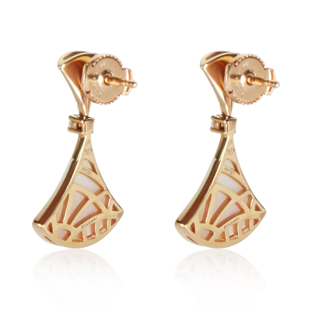 BVLGARI Rose Gold Mother Of Pearl and Diamond Diva's Dream Earrings 3
