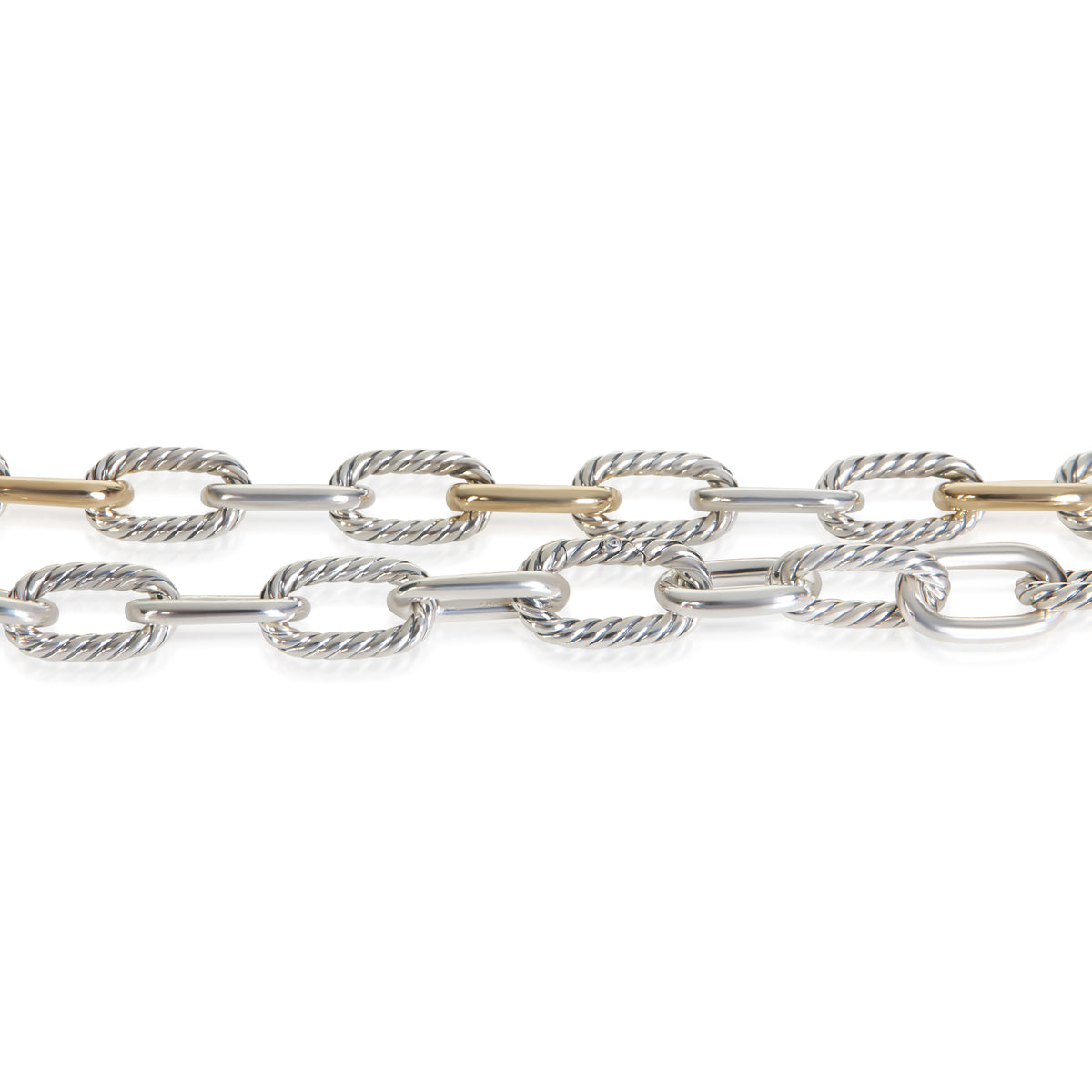 David Yurman 1/5 18K Yellow Gold & Sterling Silver Madison Link Necklace 2