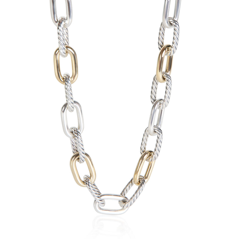 David Yurman 1/5 18K Yellow Gold & Sterling Silver Madison Link Necklace fv