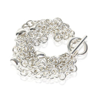 Tiffany & Co. Sterling Silver Multistrand Heart Bracelet 2