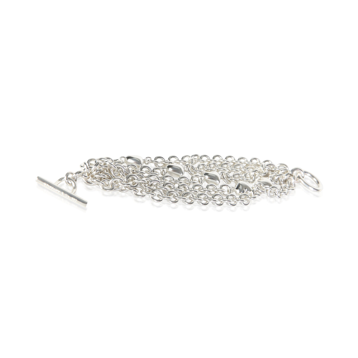 Tiffany & Co. Sterling Silver Multistrand Heart Bracelet 4