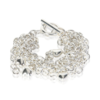 Tiffany & Co. Sterling Silver Multistrand Heart Bracelet fv