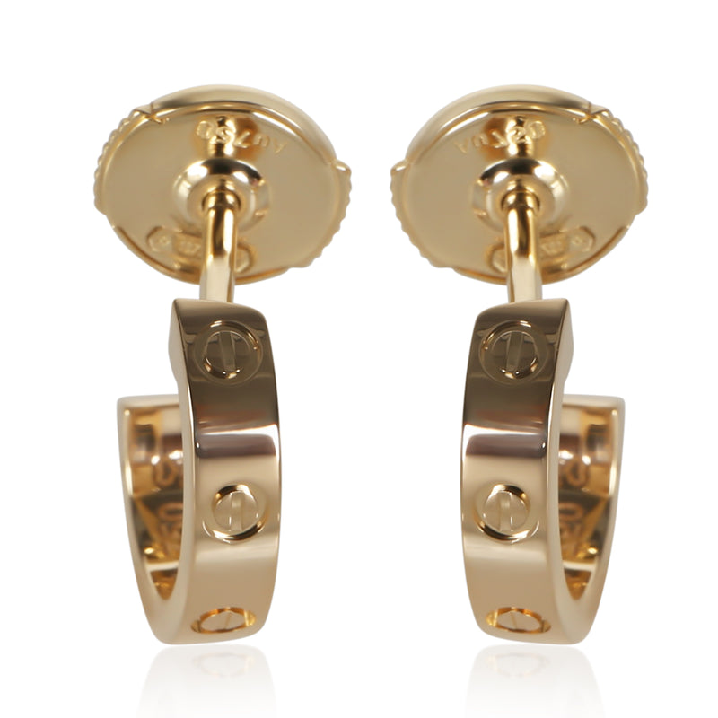 Cartier Yellow Gold Small Model Love Earrings fv
