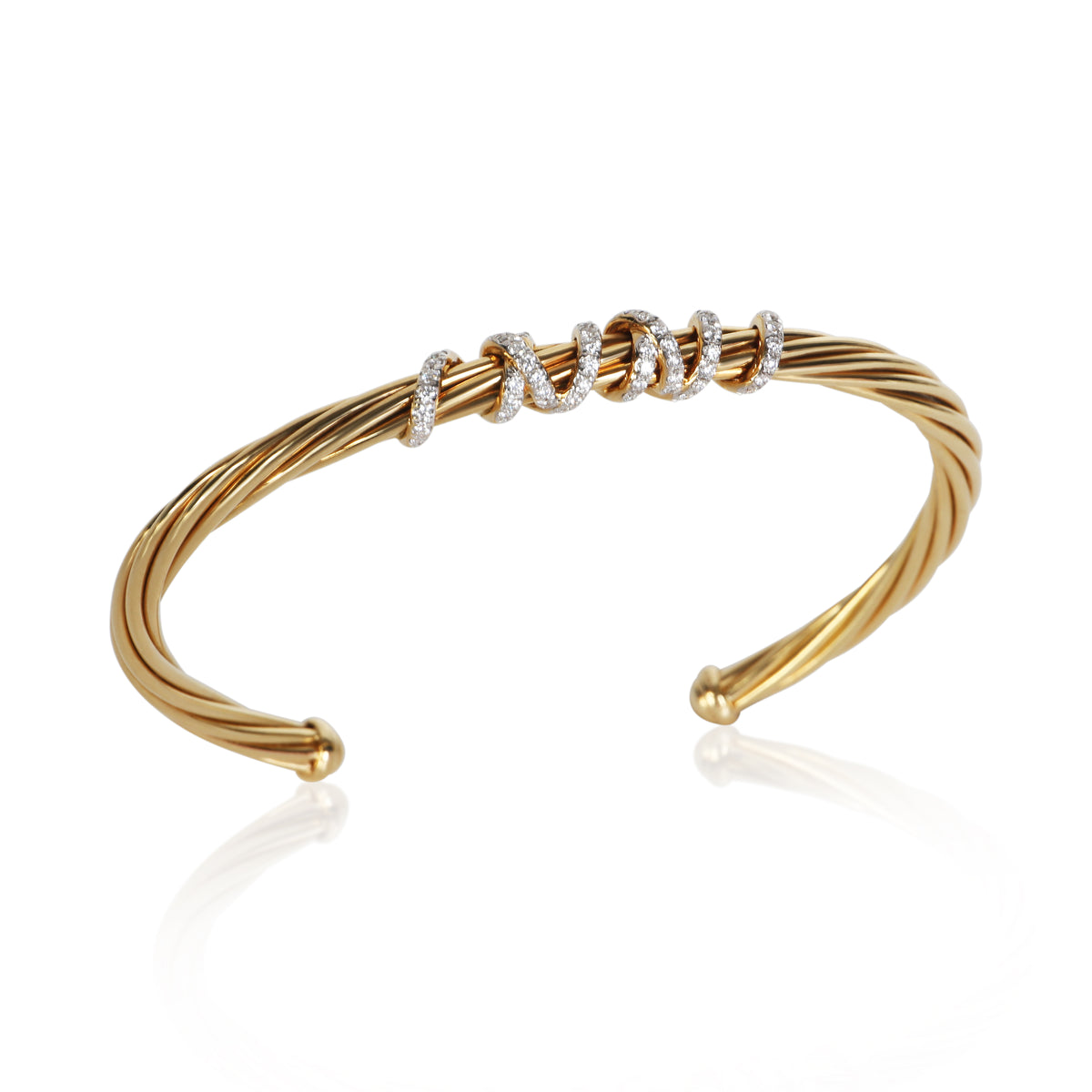 David Yurman Yellow Gold Diamond Helena Bracelet 4