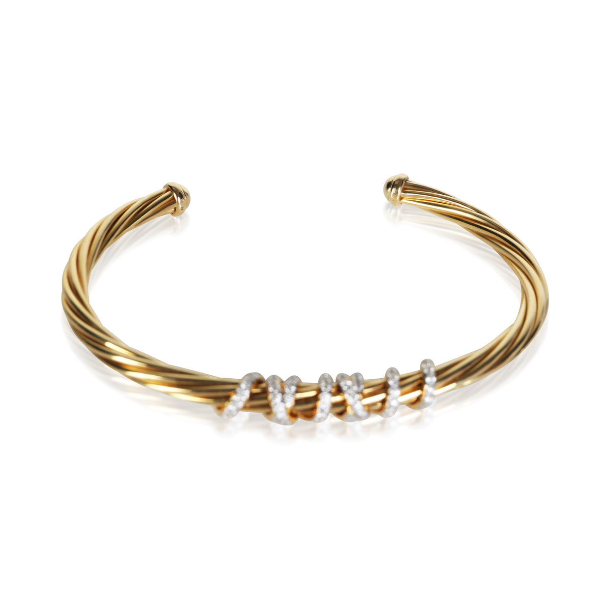 David Yurman Yellow Gold Diamond Helena Bracelet 5