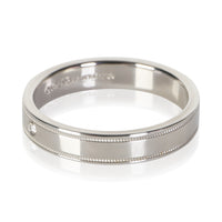 Tiffany & Co. Platinum Diamond Double Milgrain Band 2