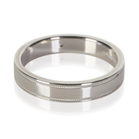 Tiffany & Co. Platinum Diamond Double Milgrain Band 3