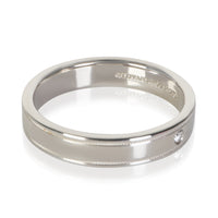 Tiffany & Co. Platinum Diamond Double Milgrain Band 4