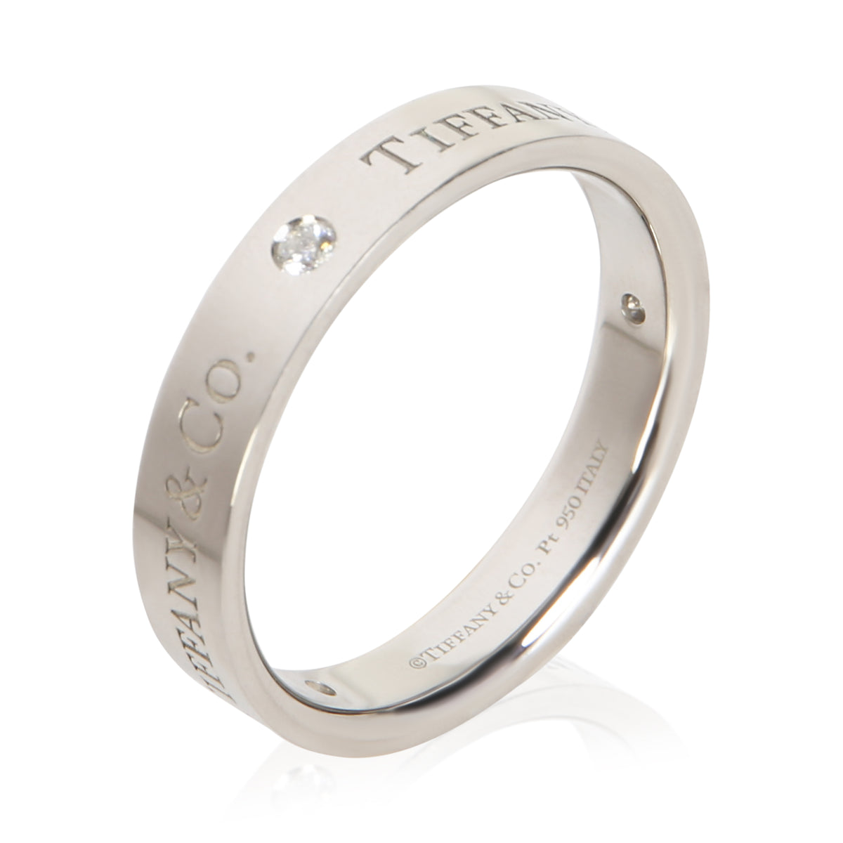 Tiffany & Co. Platinum Diamond T&Co. Ring 4