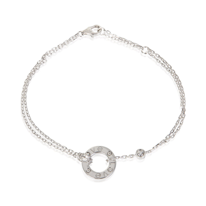 Cartier White Gold Diamond Love Bracelet fv