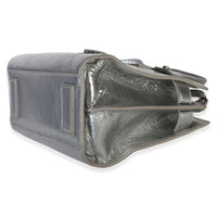 Saint Laurent Silver Metallic Crinkled Calfskin Nano Supple Sac De Jour Handbag 6