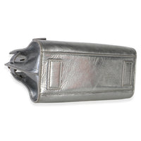 Saint Laurent Silver Metallic Crinkled Calfskin Nano Supple Sac De Jour Handbag 7