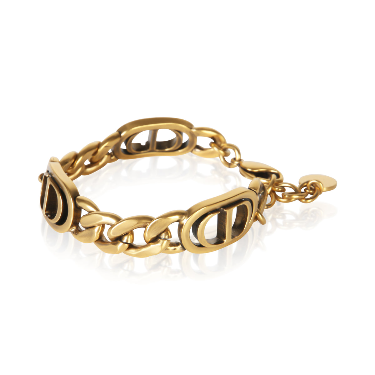 Christian Dior Gold Plated CD Link Bracelet 2