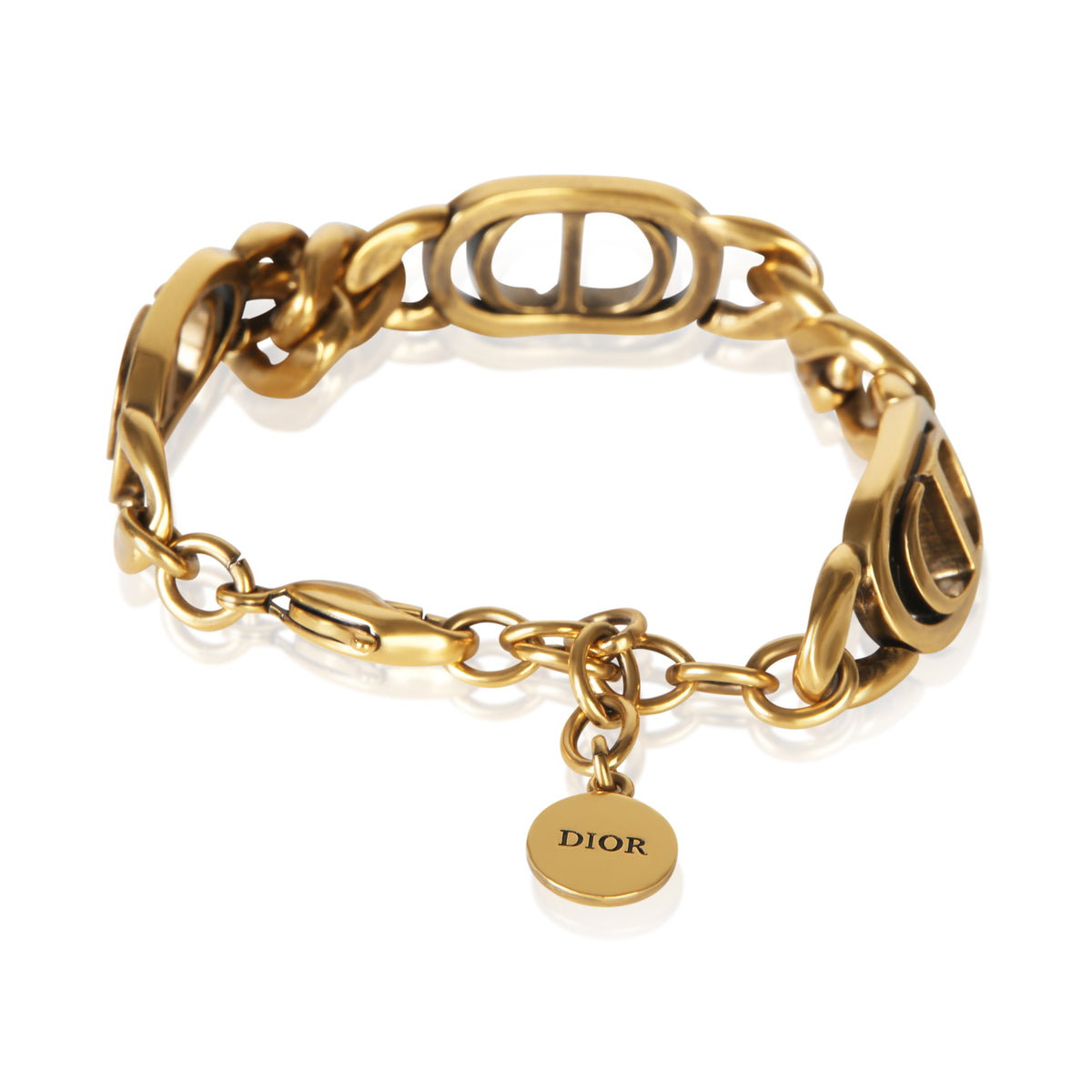 Christian Dior Gold Plated CD Link Bracelet 3