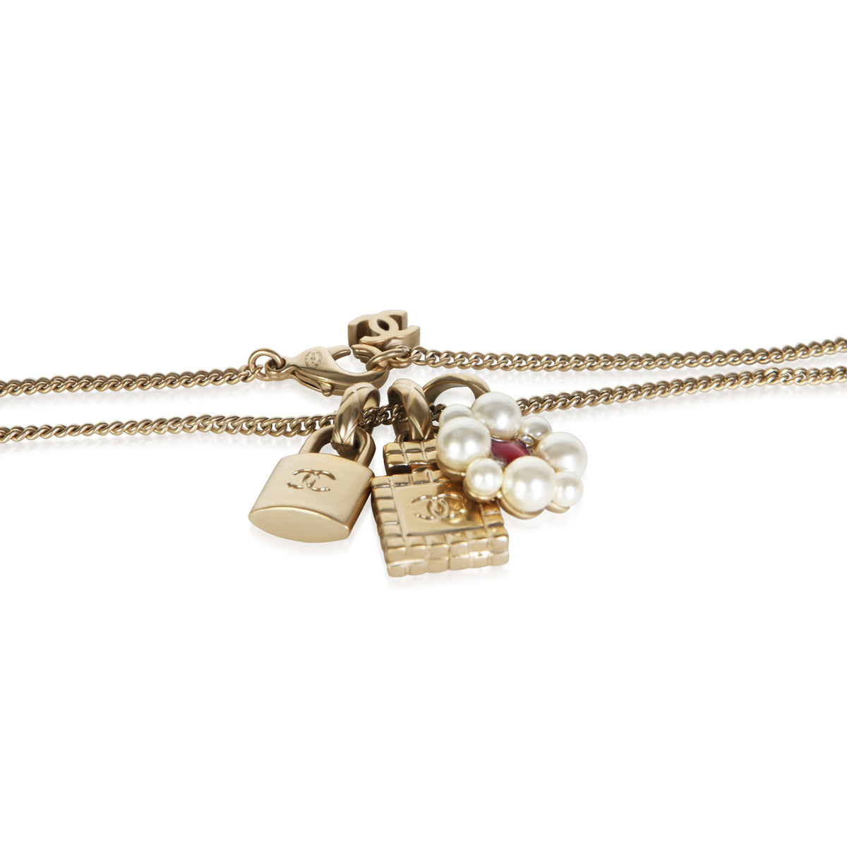 Chanel Gold Plated 2021 Charm Necklace 2
