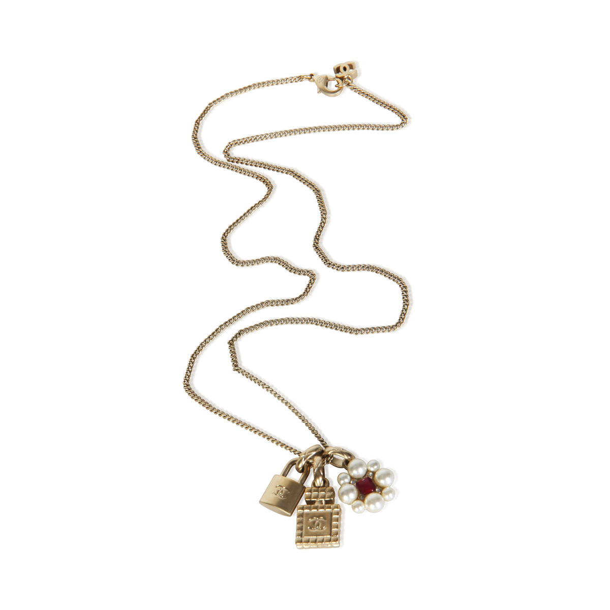 Chanel Gold Plated 2021 Charm Necklace 3