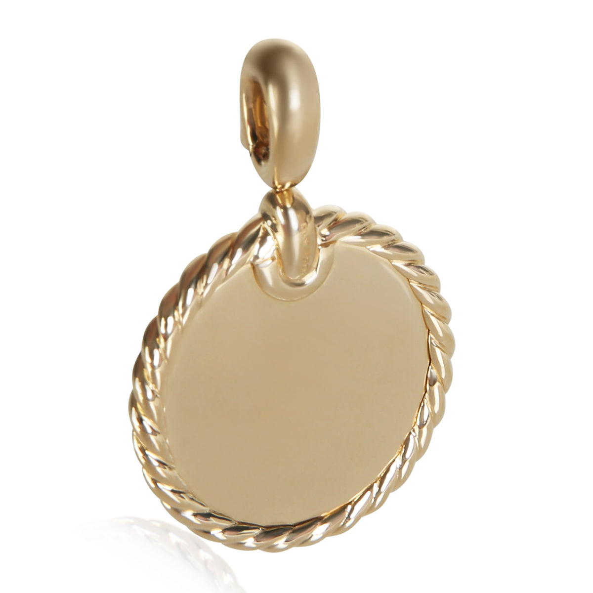 David Yurman Yellow Gold Sapphire and Diamond Elements Disc Pendant 3