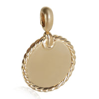 David Yurman Yellow Gold Sapphire and Diamond Elements Disc Pendant 3