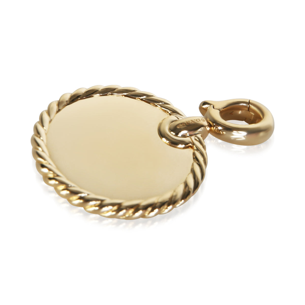 David Yurman Yellow Gold Sapphire and Diamond Elements Disc Pendant 4