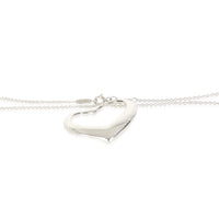 Tiffany & Co. Sterling Silver Elsa Peretti Extra Large Open Heart Pendant 2