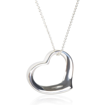 Tiffany & Co. Sterling Silver Elsa Peretti Extra Large Open Heart Pendant fv