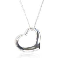 Tiffany & Co. Sterling Silver Elsa Peretti Extra Large Open Heart Pendant fv