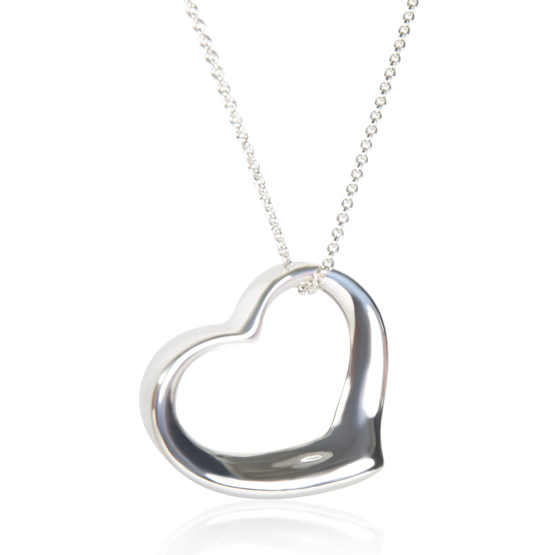 Tiffany & Co. Sterling Silver Elsa Peretti Extra Large Open Heart Pendant fv