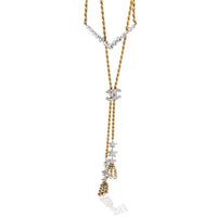 Chanel Gold Plated 2020 Strass Lariat Necklace 2