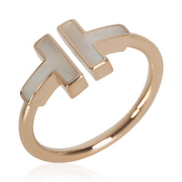 Tiffany & Co. Rose Gold Mother Of Pearl Tiffany T Wire Ring 4