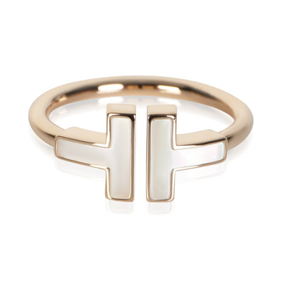Tiffany & Co. Rose Gold Mother Of Pearl Tiffany T Wire Ring fv