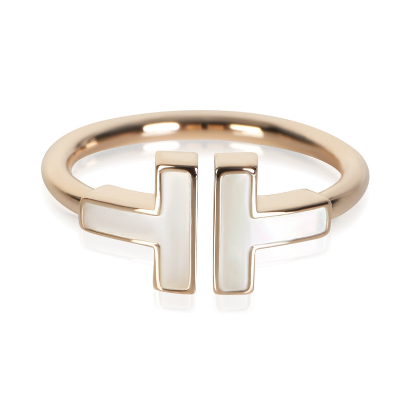 Tiffany & Co. Rose Gold Mother Of Pearl Tiffany T Wire Ring fv