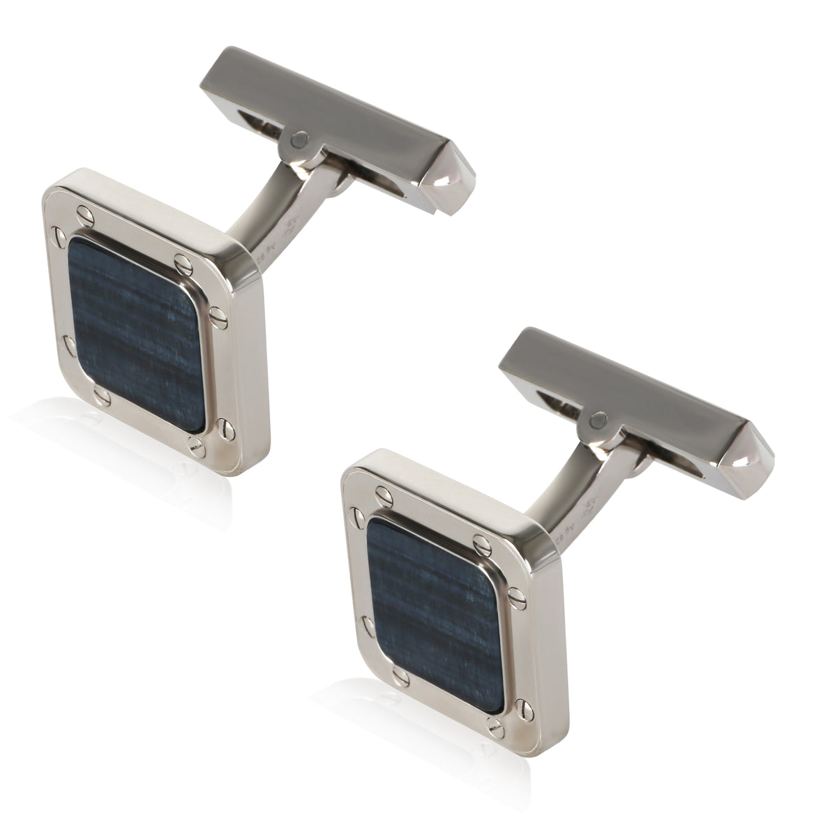 Cartier Sterling Silver Santos de  Cufflinks 2