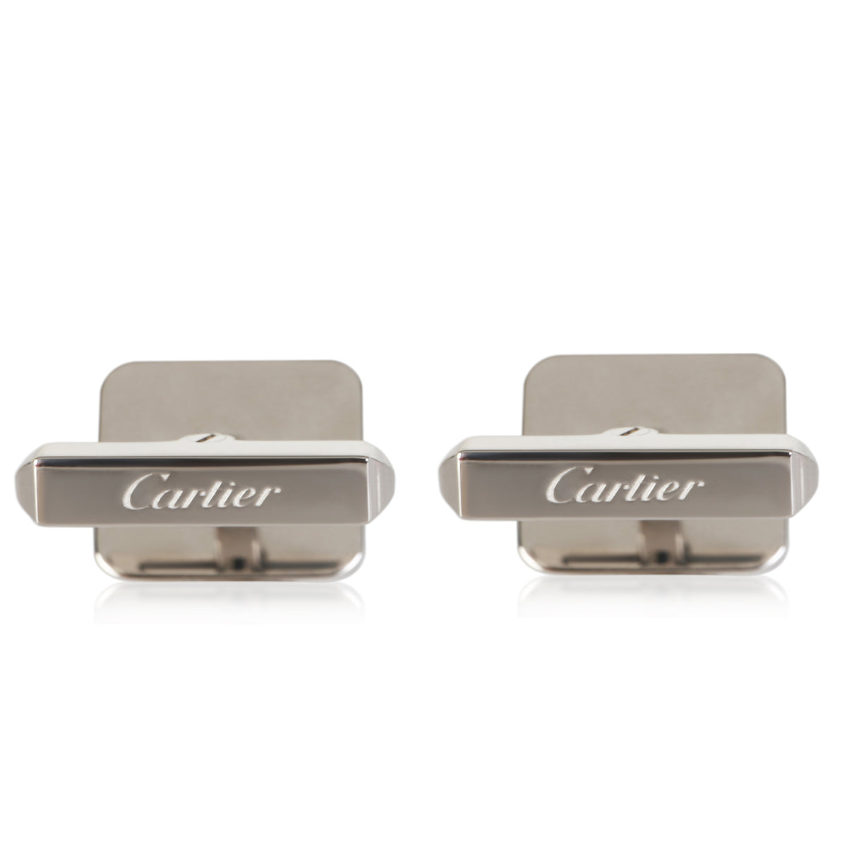 Cartier Sterling Silver Santos de  Cufflinks 4