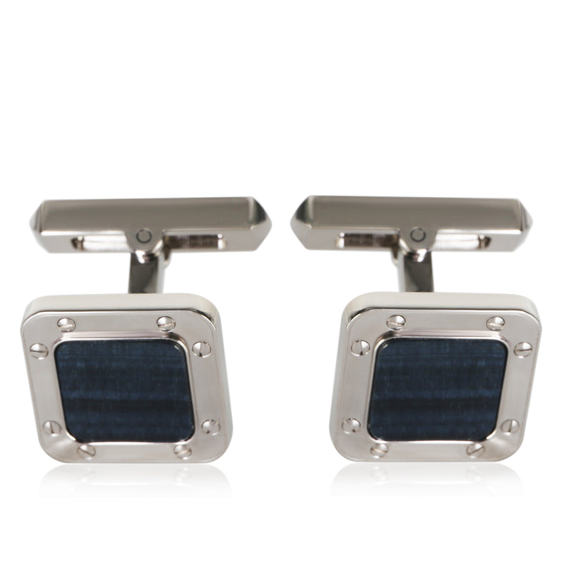 Cartier Sterling Silver Santos de  Cufflinks fv
