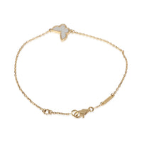 Van Cleef & Arpels Yellow Gold Mother Of Pearl Sweet Butterfly Bracelet 4