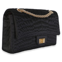 Chanel Black Croc Satin Medium Reissue 225 Flap Bag Handbag 3