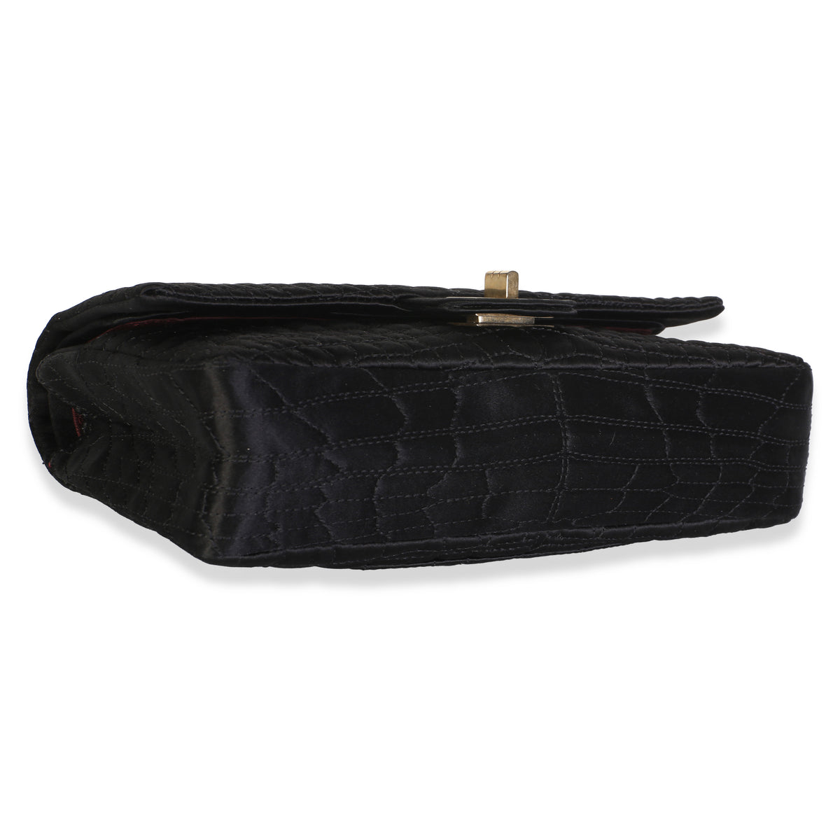 Chanel Black Croc Satin Medium Reissue 225 Flap Bag Handbag 7