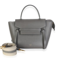 Celine Grey Grained Calfskin Micro Belt Bag Handbag id