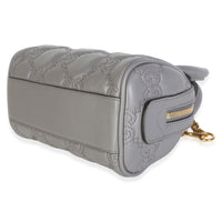 Gucci Dusty Grey GG Matelasse Calfskin Mini Bowler Bag Handbag 7