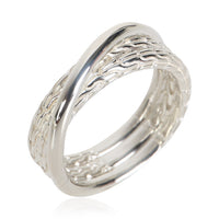 John Hardy Sterling Silver Classic Chain Crossover Ring 4