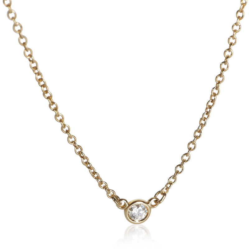 Tiffany & Co. Yellow Gold Diamond Elsa Peretti Diamond By The Yard Pendant fv