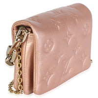 Louis Vuitton Metallic Pink Embossed Monogram Lambskin Coussin Belt Bag Handbag 3