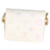 Louis Vuitton Cream Multicolor Gradient Embossed Monogram Lambskin Coussin Belt Handbag 4