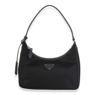 Prada Black Re Nylon Saffiano Mini Re Edition 2005 Handbag id