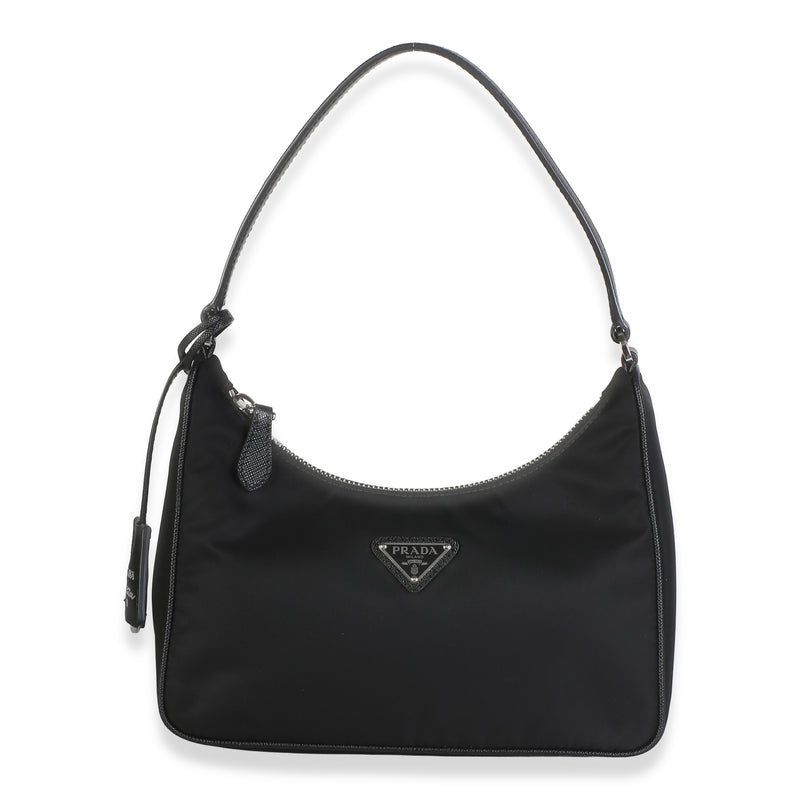 Prada Black Re Nylon Saffiano Mini Re Edition 2005 Handbag id