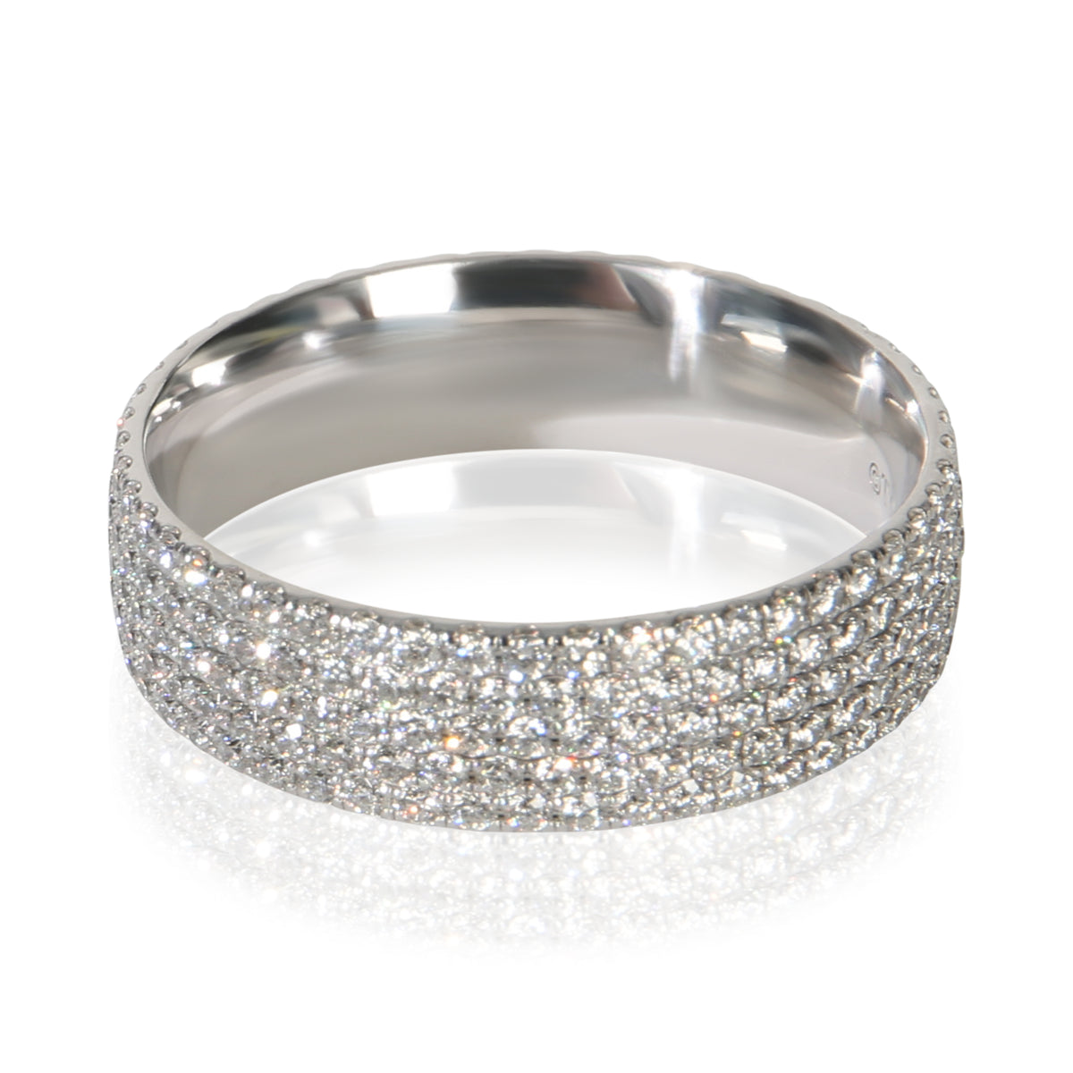 Tiffany & Co. White Gold Diamond Metro 5 Row Band