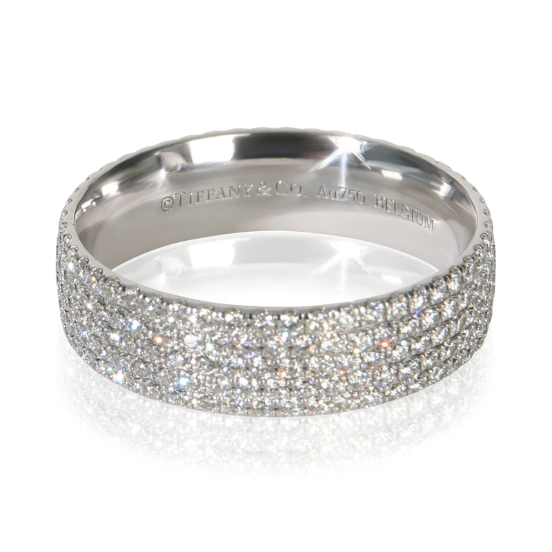 Tiffany & Co. White Gold Diamond Metro 5 Row Band