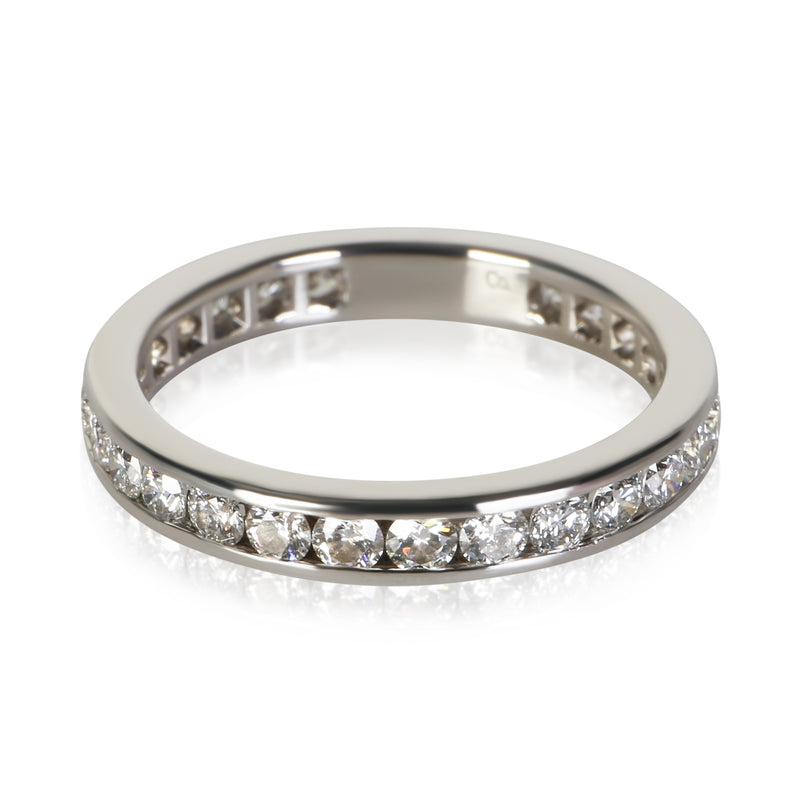 Tiffany & Co. Platinum Diamond Channel Set Eternity Band fv