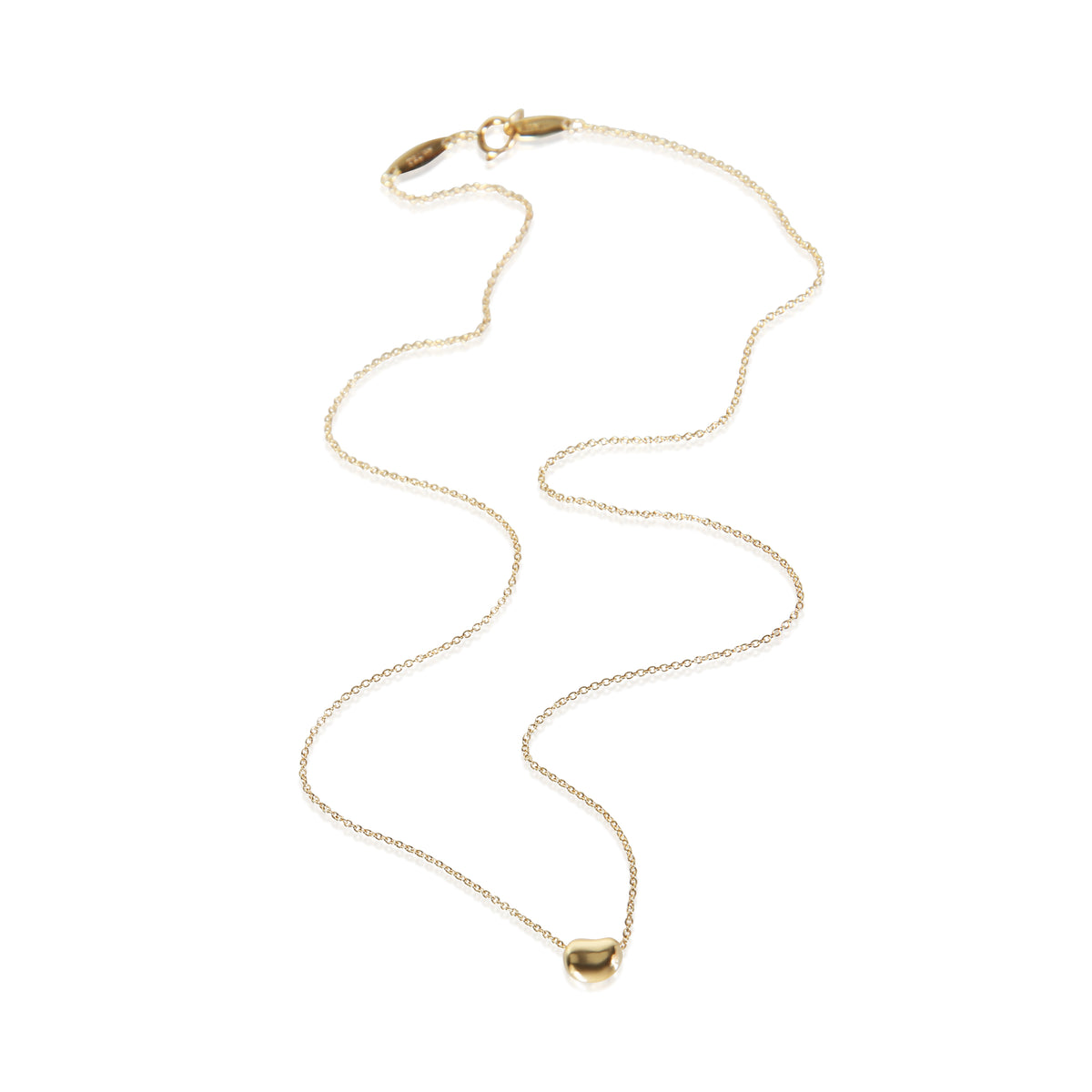 Tiffany & Co. Yellow Gold Elsa Peretti Bean Necklace 3